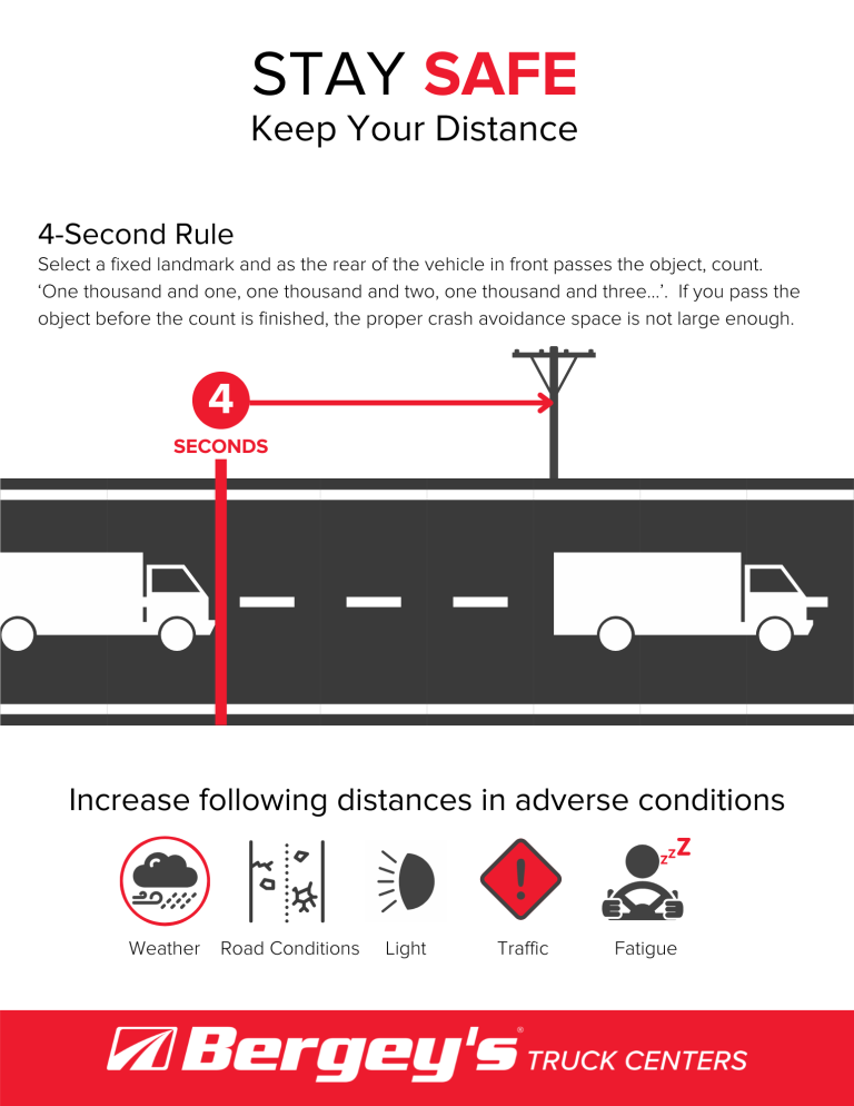 Stay SAFE The Importance Of Following Distance Bergey S Truck