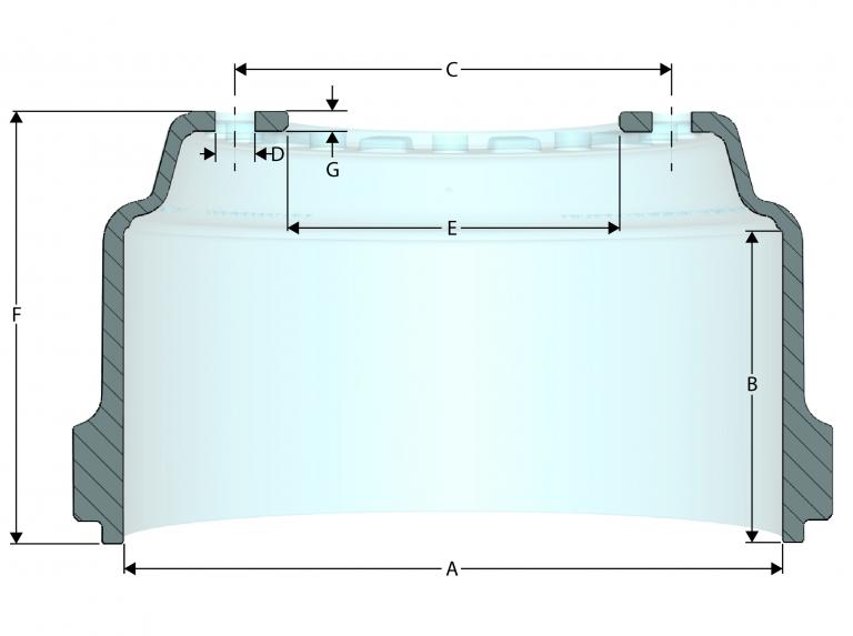 Gunite Brake Drum Cast Iron Inboard 3022BX - image 1 of 1