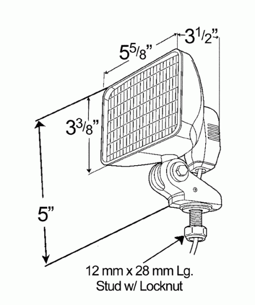 Grote Composite Work Lights Top Mount Flood 12V 64611 - image 1 of 1